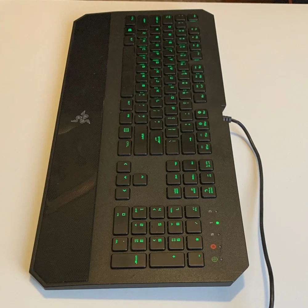 Wired Black Gaming Keyboard with Green Backlight